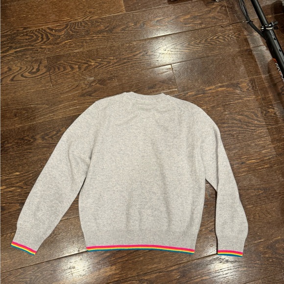 From Future Women's Gray Sweater with Rainbow Stripes - Picture 6 of 6